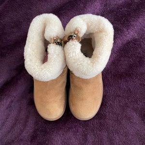 UGG Suede Toddler Girl Booties in Camel size 8